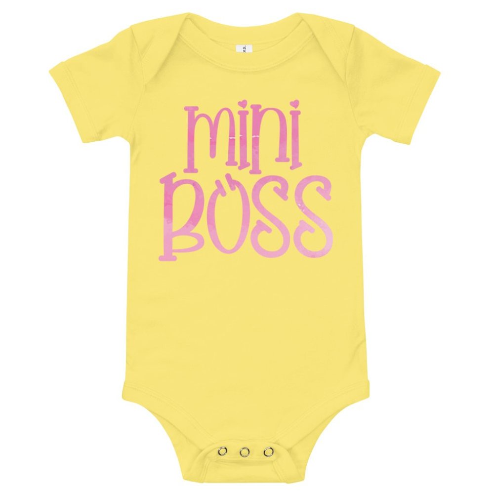 Yellow Baby Onezie - Mini Boss